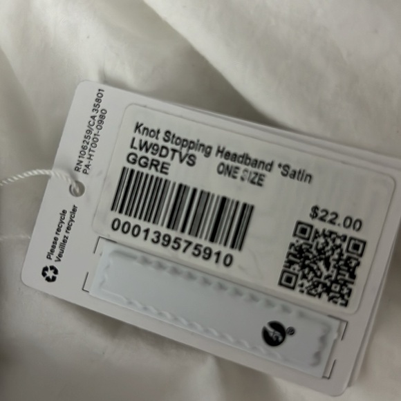 Lululemon Knot Stopping Satin Headband - Picture 6 of 7